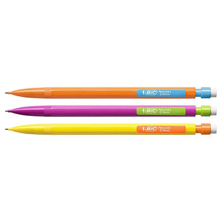 Bic Matic Strong Porte Mine Jetable 0 9mm 3 Mines HB Couleurs