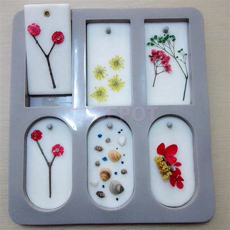 Silicone Aroma Dried Flowers Wax Tablet Mould Diy Candle Soap Mold 6