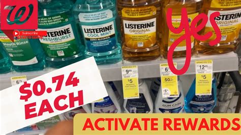 Walgreens Haul 0 74 Listerine Activate Rewards Contactless Pay