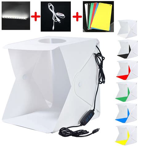 Tenwish Instock Portable Folding Lightbox Photography Led Light Room