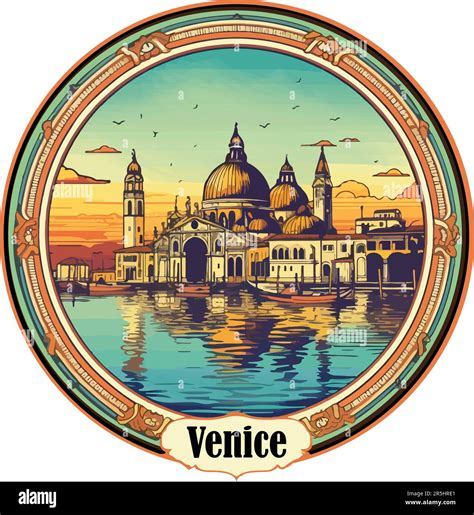 Round stained glass window vector of Venice, Italy; St Mark's Basilica ...