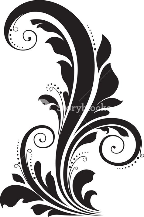 Swirl Floral Vector Element Royalty Free Stock Image Storyblocks