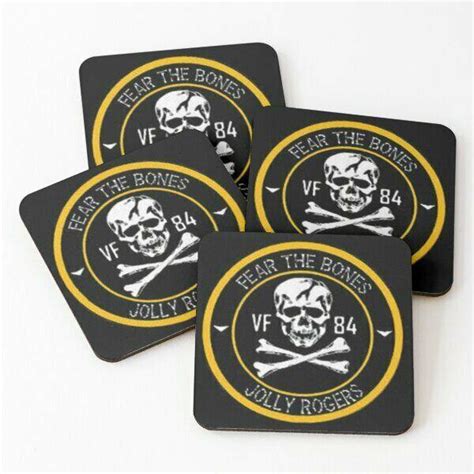 Usaf Tomcat Vf Jolly Roger Coasters Set Of