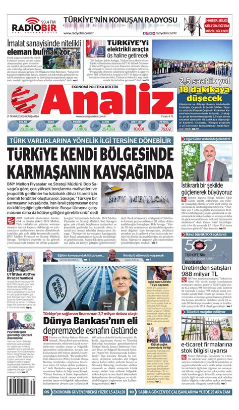 Analiz Gazetesi Analiz Man Et Oku Haberler Temmuz