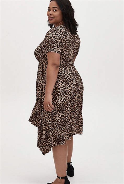 Plus Size Leopard Print Midi Dress Hotsell