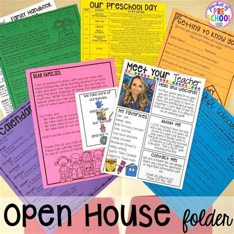 Open House Ideas And Freebies For Preschool Pre K And Kindergarten