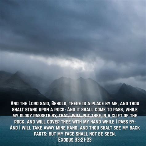 Exodus 33 21 23 And The LORD Said Behold There Is A Place By Me And