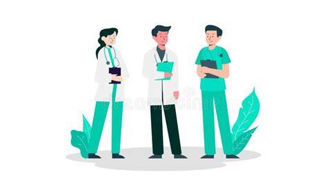 Ilustración De Concepto De Equipo Profesional De Salud Stock de