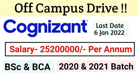 Cognizant Off Campus Drive For 2021 2020 Batch Cognizant