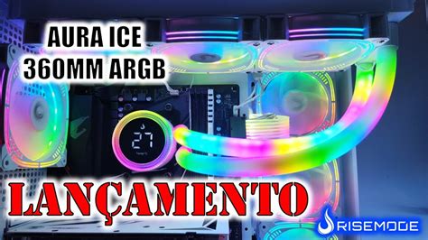 Water Cooler Gamer Rise Mode Aura Ice Argb Mm Branco Mangueira