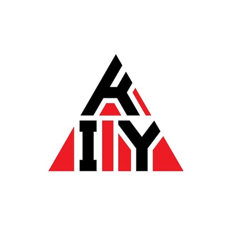 Desenho de logotipo de letra triangular KIY forma de triângulo KIY