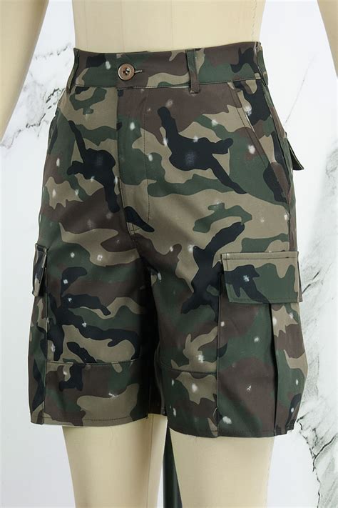 Wholesale Camouflage Street Printing Regular High Waist Straight Full