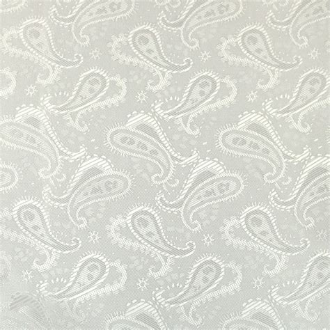 Tissu Doublure Jacquard Imprim Cachemire Blanc Au M Tre