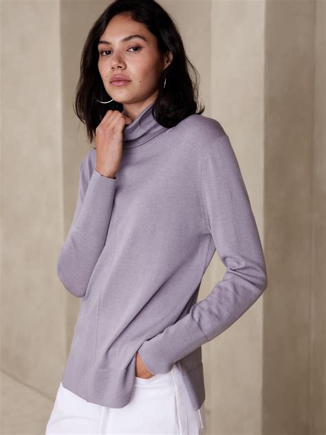 Merino Wool Turtleneck Sweater Banana Republic Factory