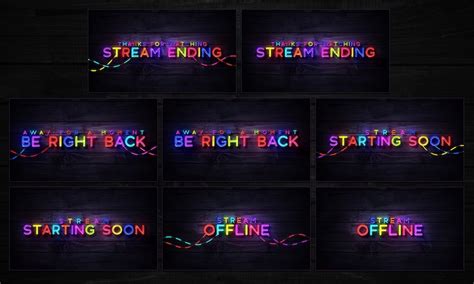 Animated Neon Twitch Overlay/stream Overlay Pack - Etsy