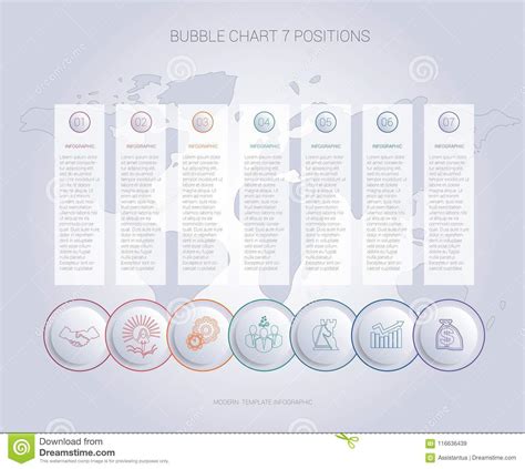 Plantilla De La Carta De Burbuja Del Color De Infographics Para