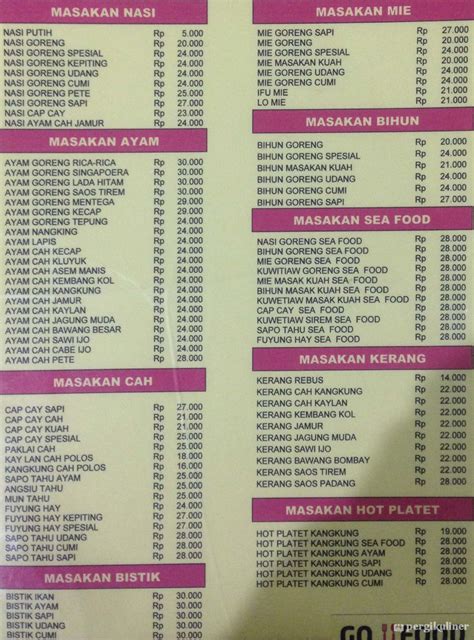 Selalu Diperbarui Menu Rumah Makan Seafood Jatisampurna Bekasi