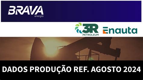 Brava Energia BRAV3 3R Petroleum RRRP3 Produção Agosto 2024 Óleo e Gás