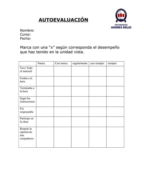 AutoevaluacióN PDF