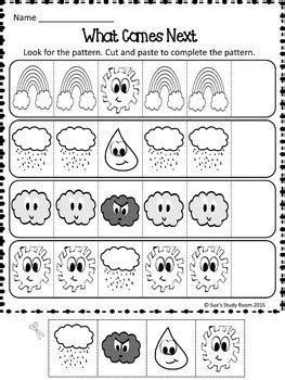 PATTERNS: Weather Patterns Worksheets by Sue's Study Room | TPT