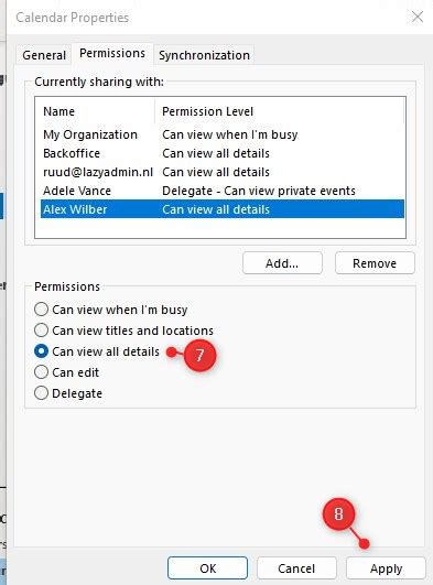 Outlook Calendar Permissions What You Need To Know Lazyadmin