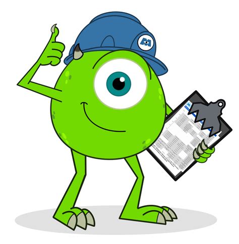 Mike Wazowski Wearing His Hard Hat By Marc17studios On Deviantart