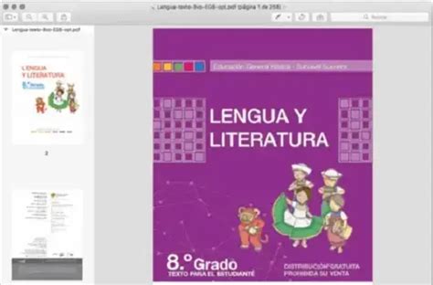 Libro Lengua y Literatura 8 de Básico Ministerio de Educación 2025