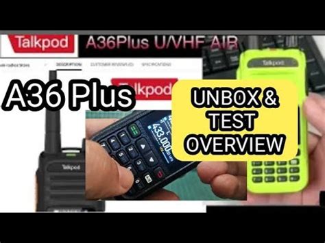 TALKPOD A36 Plus V UHF GMRS Ham Radio YouTube