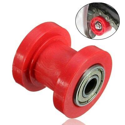 1PC Rouleau Chaîne 8mm Tendeur Dirt Vélo Poulie Rouge Curseur Tendeur