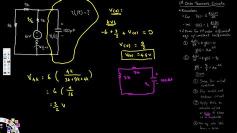 First Order Transient Circuits Circuit Analysis Youtube