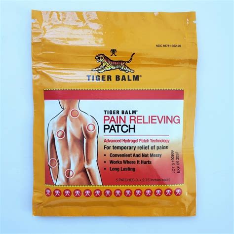 6 Pack - Tiger Balm Patches 5 Patches Each for sale online | eBay | Tiger balm, The balm, Patches