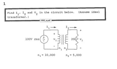 Solved Find I 1 I 2 And V 2 In The Circuit Below Assume Chegg