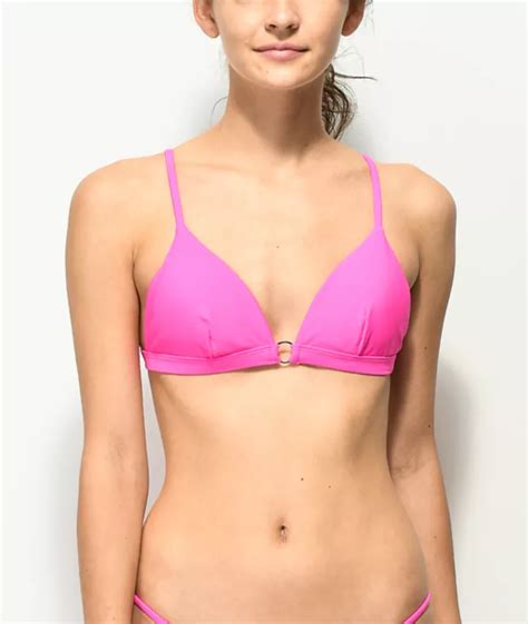 Damsel Bobby Pink Triangle Bikini Top