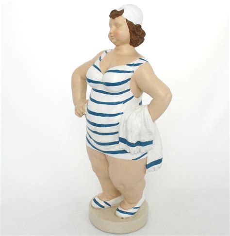 Dekofigur Cosy Woman Swimsuit Retro Art Women Figure Thick Bath Doll