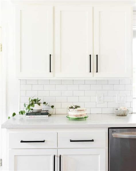 Farmhouse White Kitchen Cabinets With Black Hardware Soul Lane