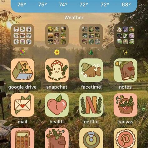 ORIGINAL Cottagecore Fall Aesthetic Iphone Ios 14 App Icons Etsy