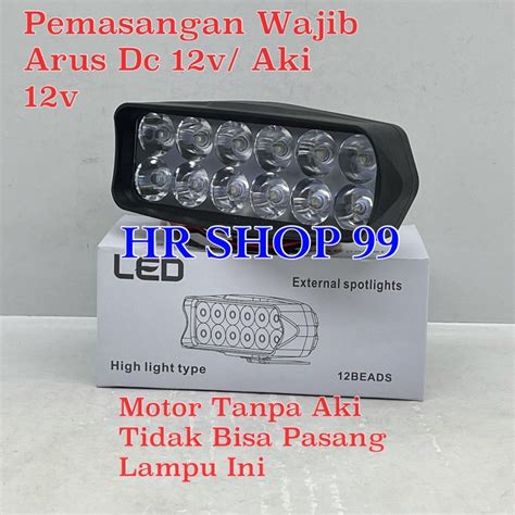 Jual Lampu Led Bar Tembak Sorot Cree Motor Mobil Titik Mata Dua