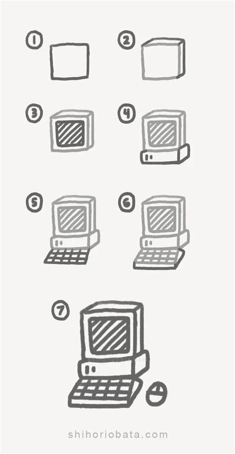 16 Easy Computer Drawing Ideas in 2022 | Computer drawing, Drawing ...