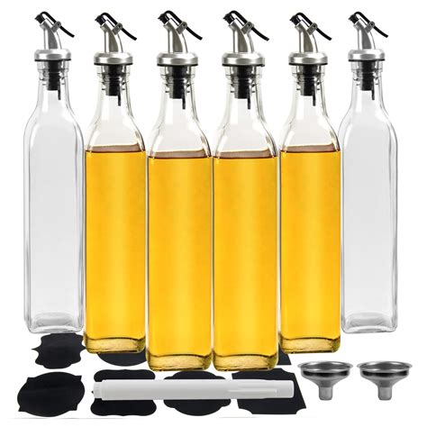 Amazon YULEER Olive Oil Bottle Dispenser 6 Pack 17oz 500ml