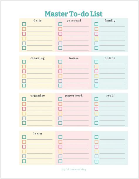 A Printable To Do List With The Words Master To Do List