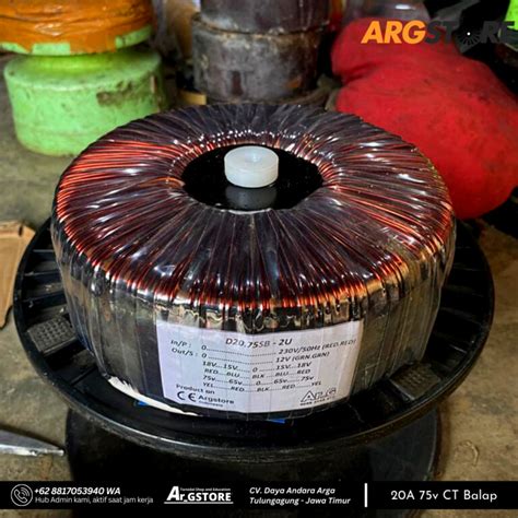 Trafo Toroid Donat 20A 75V CT Murni Spesifikasi Balap Lazada Indonesia