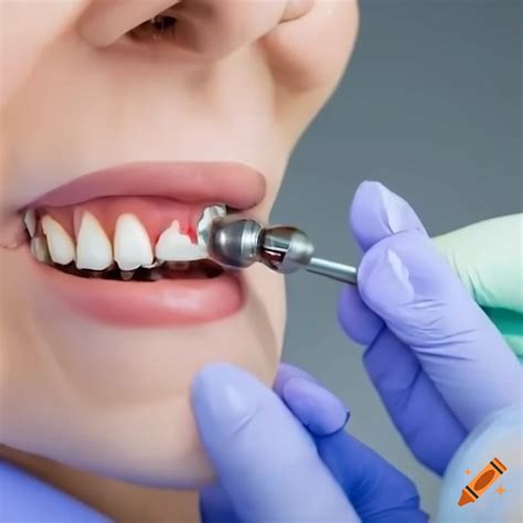 Close Up Of A Dental Implant Procedure