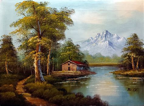 Bob Ross Paintings With Cabins