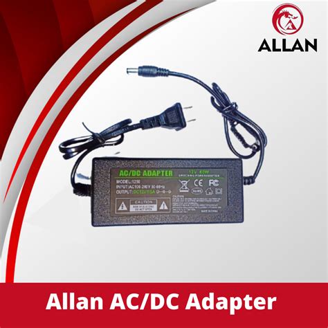 Allan 12V5A SWITCHING POWER ADAPTER AC DC ADAPTER 1250 INPUT AC100 240V