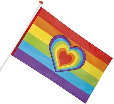 Boland Polyester Vlag Regenboog Hart Multi Regenboog Regenboog Bol