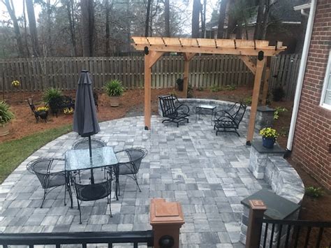 Augusta Stone Paver Patio & Pergola Installation | Verdant Landscaping