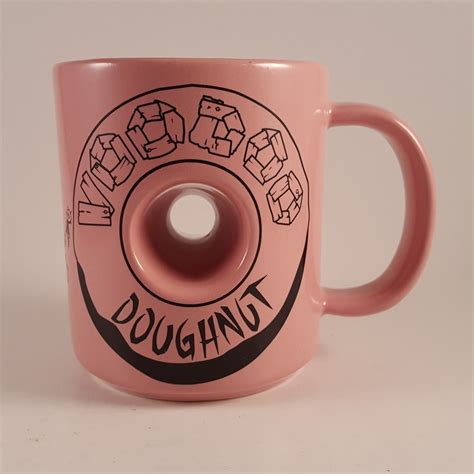 Voodoo Doughnut Coffee Mug The Magic Is In The Hole Pink Donut Portland