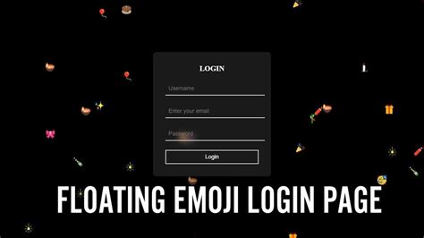 Floating Emoji Login Page Animated Login Page Using Html Css