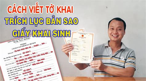 Cách viết tờ khai trích lục bản sao giấy khai sinh YouTube