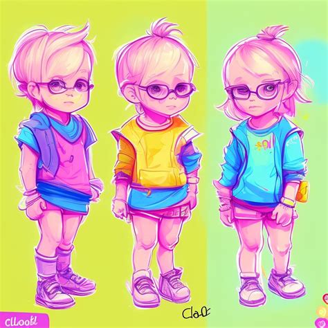 Sneaky Viper847 Chibi Sketch Reference Sheet Of Child Cool Clothes